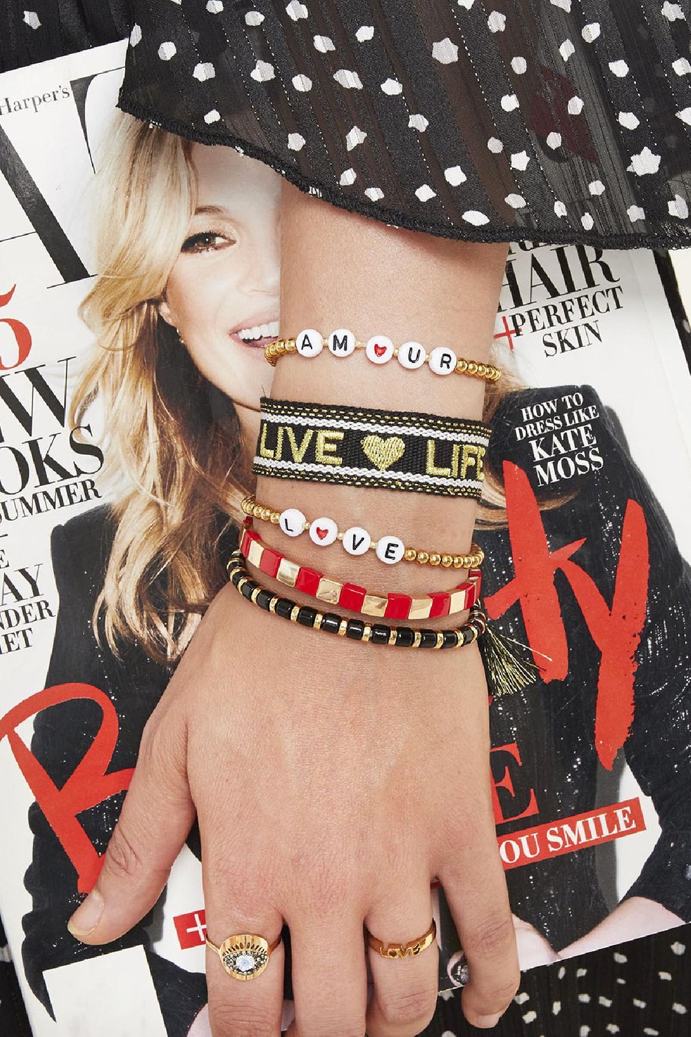 Bracelet Beaded Amour Silver Color Stainless Steel h5Picture2